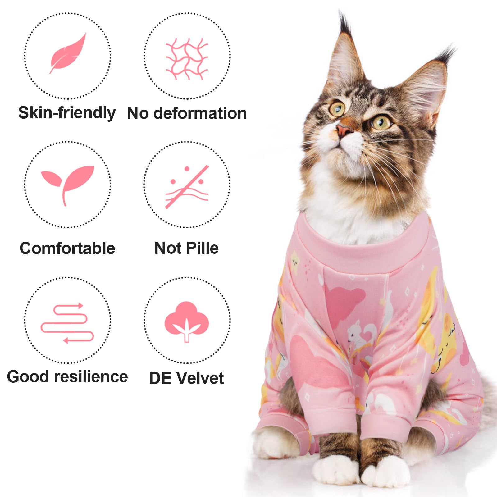 QBLEEV four-legged long sleeve cat onesie designed to prevent escape and reduce hair transfer.
