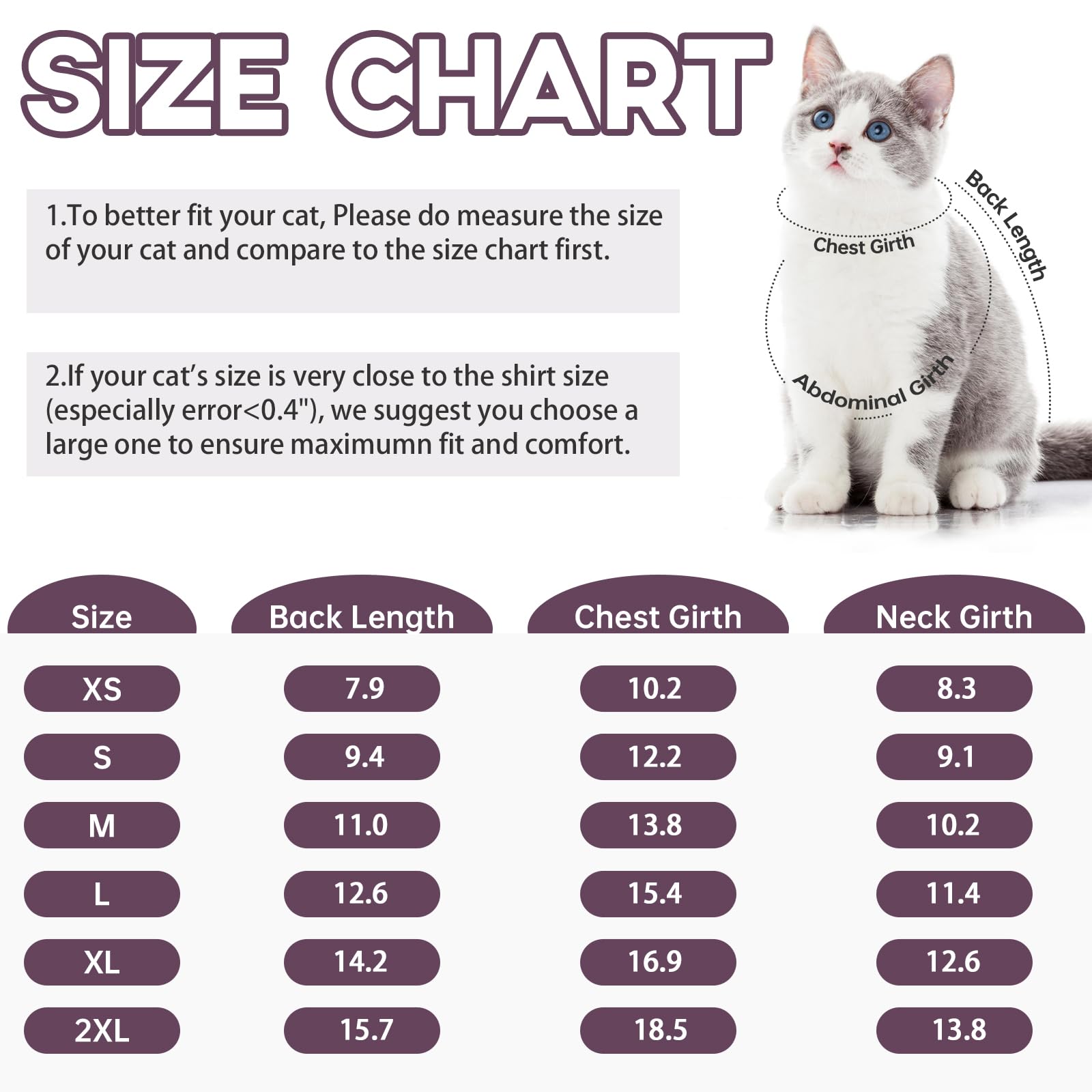 QBLEEV long-sleeve-cat-shirt demonstrates full-coverage design to keep fur contained