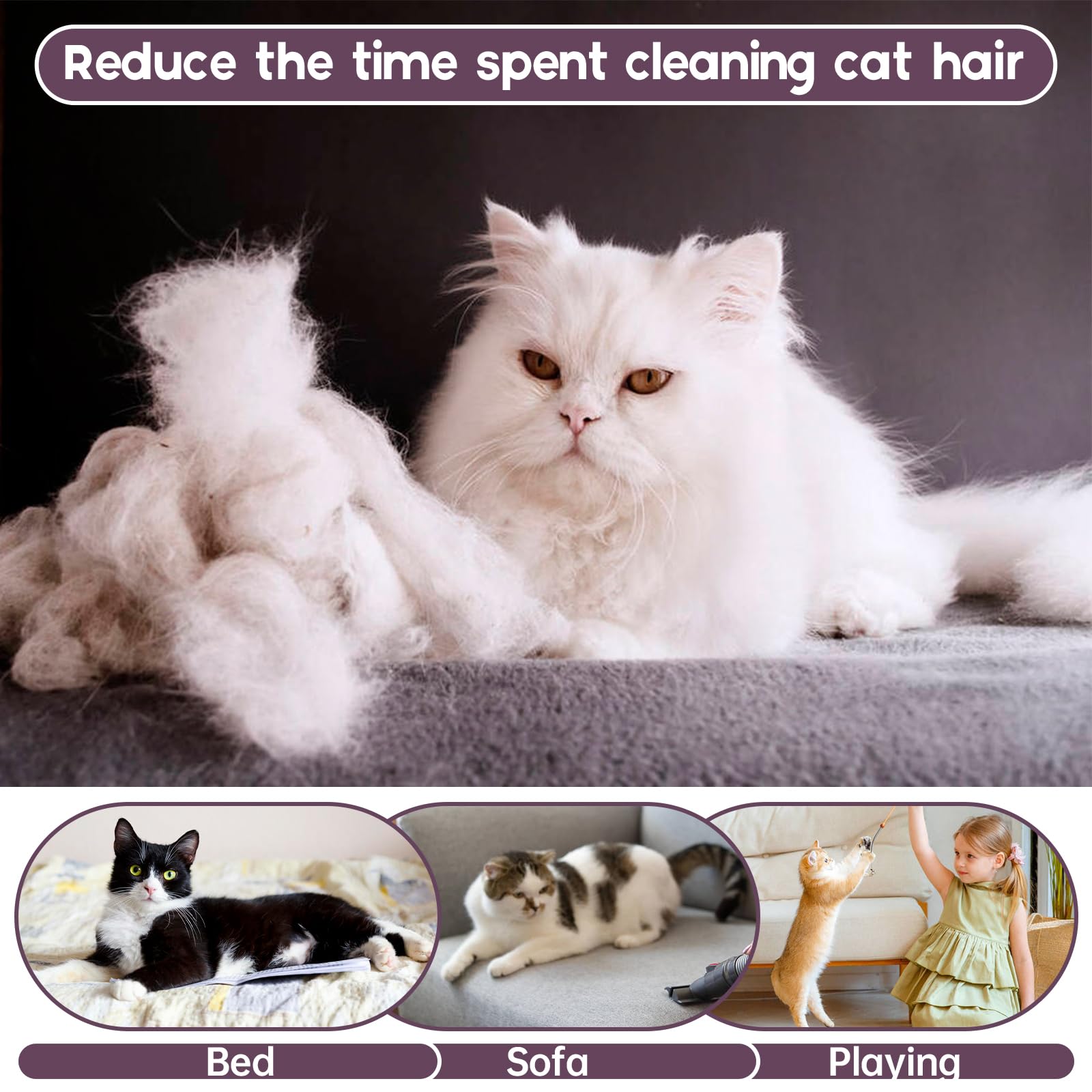 QBLEEV sticky-hair-cat-clothes-fabric captures shedding hair to keep surfaces cleaner