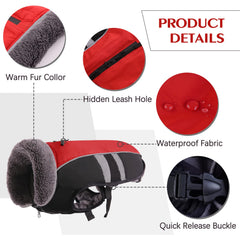 QBLEEV coat showing quick-release buckles for easy on/off during outings.