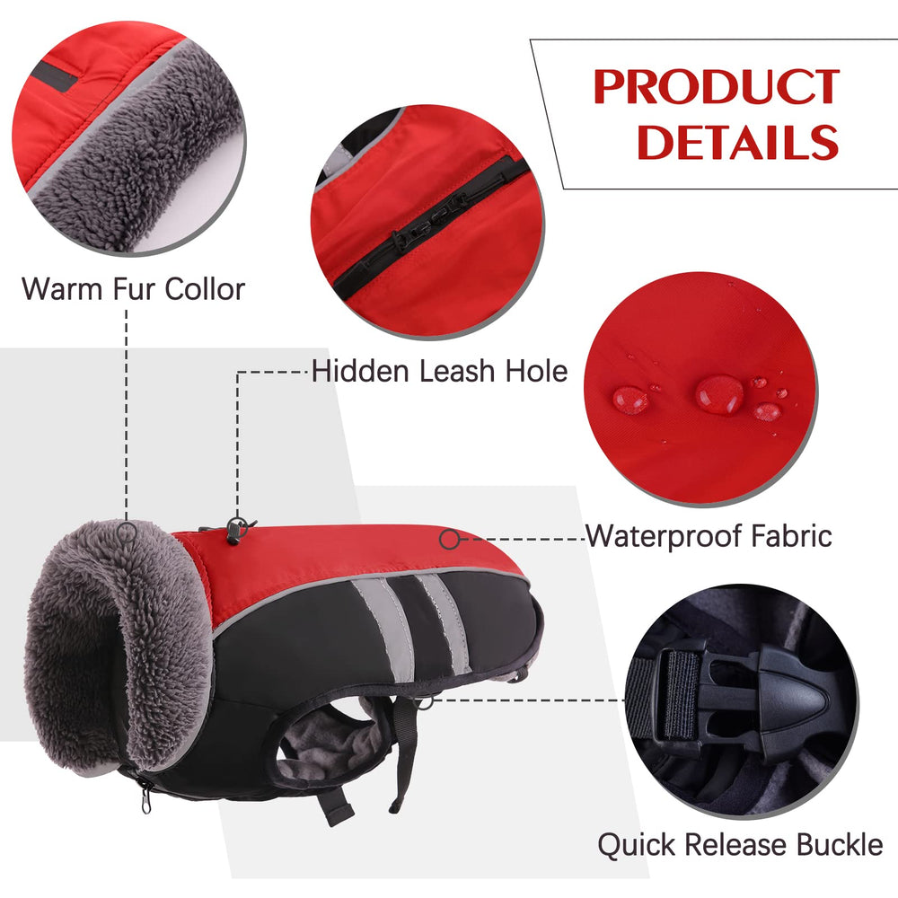 QBLEEV Warm Dog Coat Reflective Strips boost visibility for safe night strolls