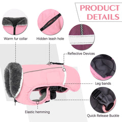QBLEEV Warm Dog Coat reflective strips boost visibility for safe dusk strolls