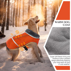 QBLEEV Warm Reflective Jacket rear leg-straps keep the coat in place for active dogs