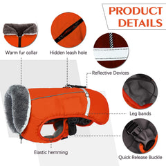 QBLEEV Warm Reflective Jacket side with quick-release buckles for easy on/off during outings