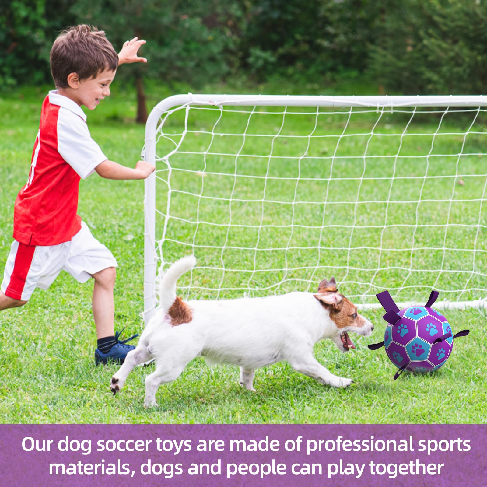 QDAN colorful accents on ball for visibility during outdoor games