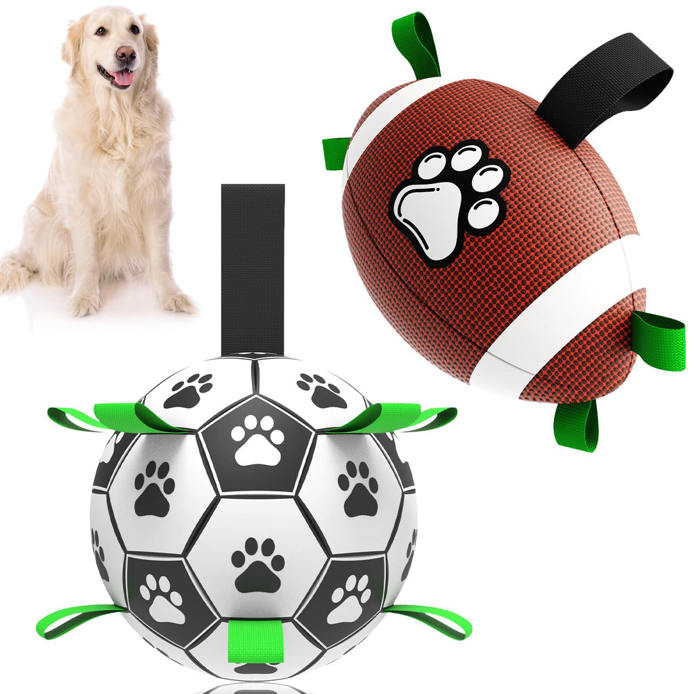 QDAN dog soccer ball set front view for active fetch.