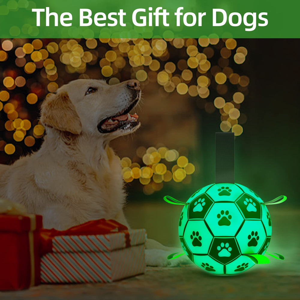 qdan glow dog ball buoyant for water play in pools or lakes
