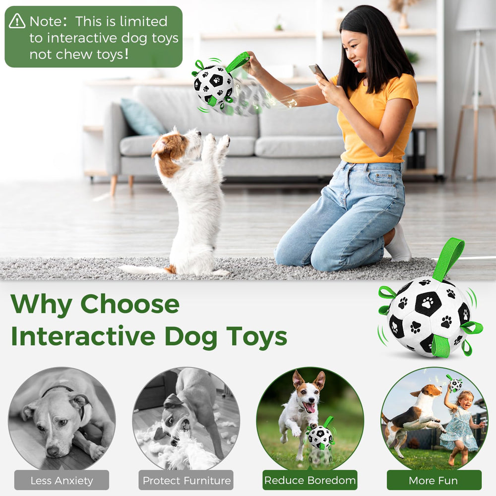 QDAN natural cotton-filled dog ball endures lively play while keeping shape