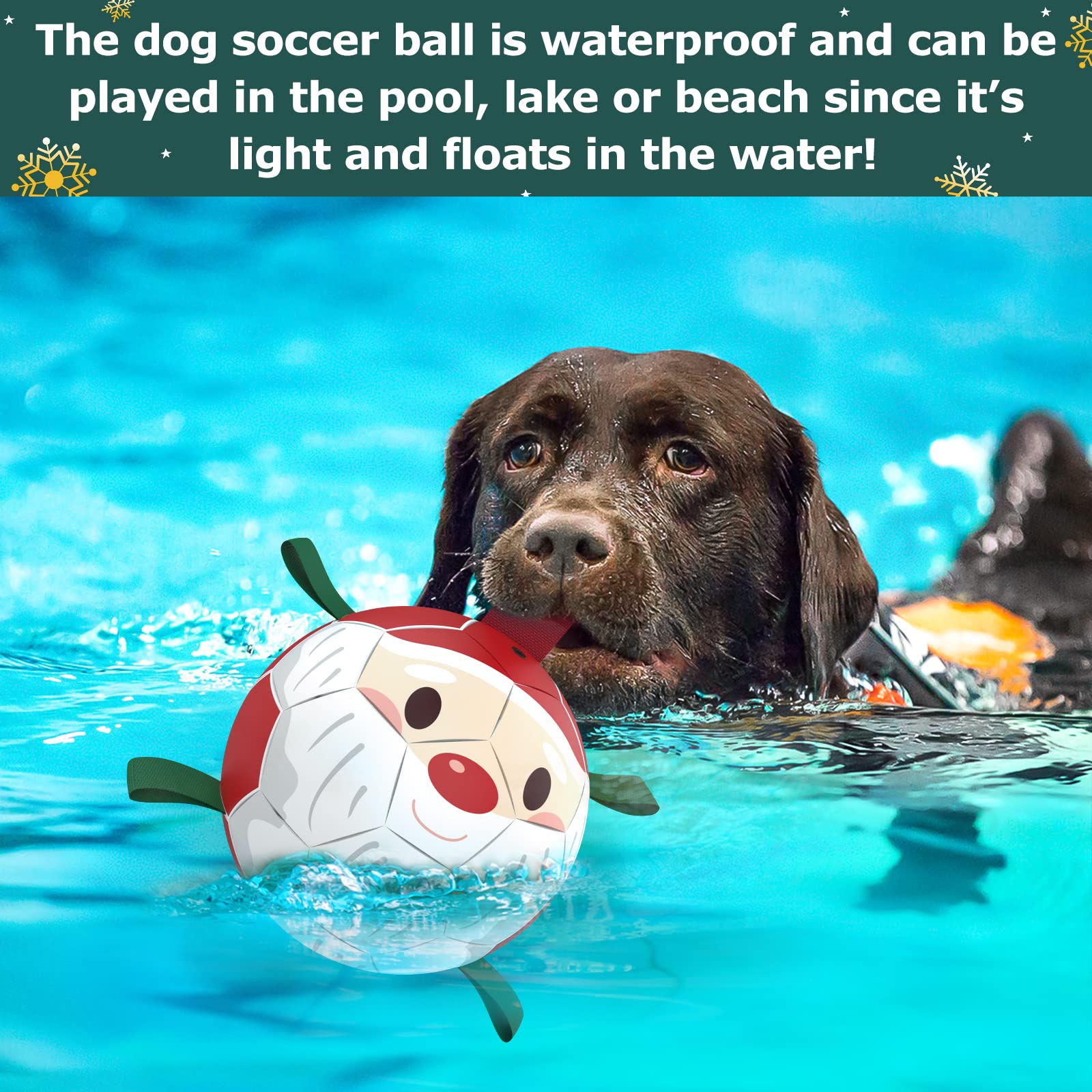 QDAN packaged Christmas dog ball makes a delightful gift for dogs.
