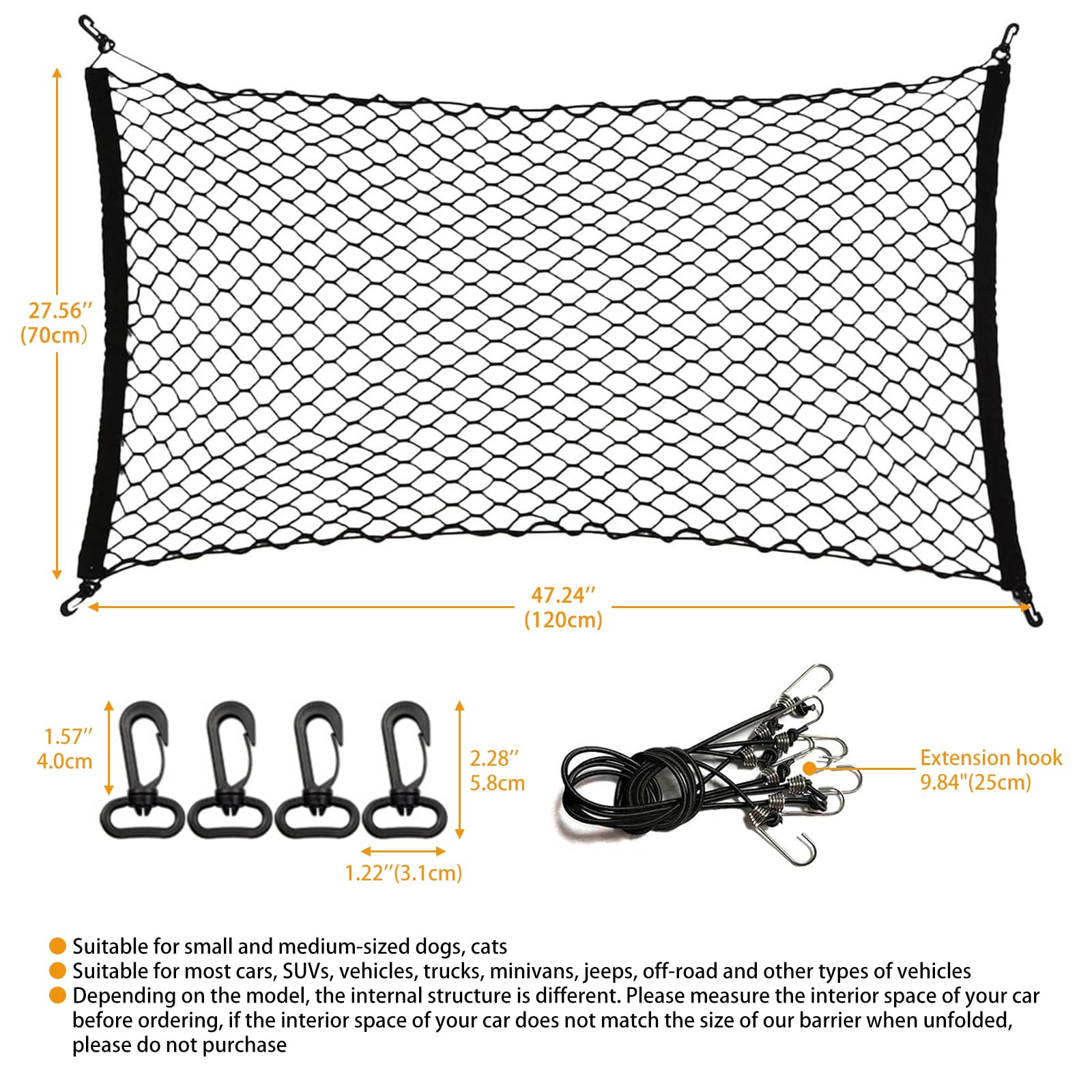 Q-DDOIT dog barrier stretchable-design adapts to different interiors.