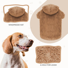 QDYU fuzzy dog sweater closeup shows double-sided plush warmth