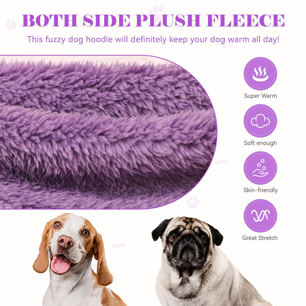 QDYU dog hoodie size chart image helps pick the perfect fit.