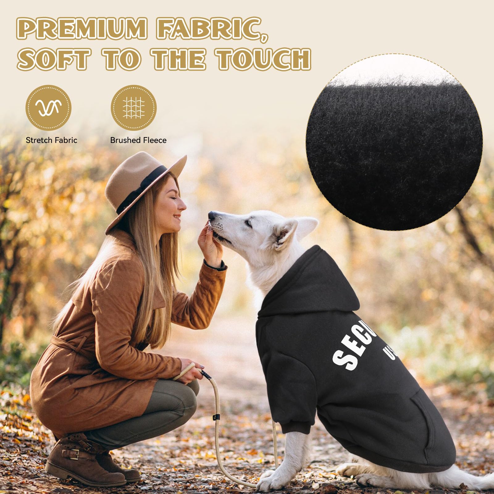 QDYU dog hoodie size chart helps you pick the right fit for most dogs.