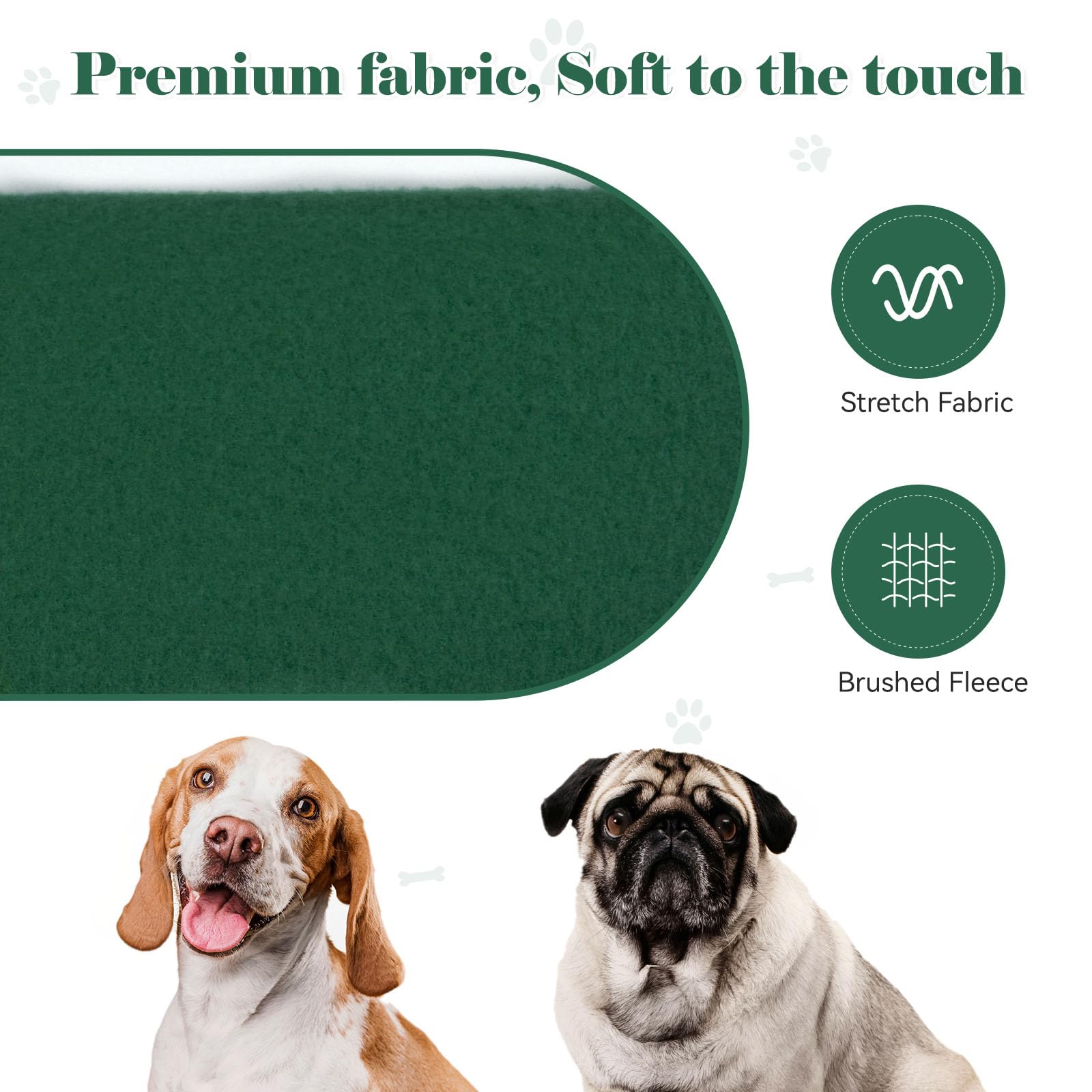 QDYU dog hoodie soft brushed fleece emphasizes plush comfort and warmth.