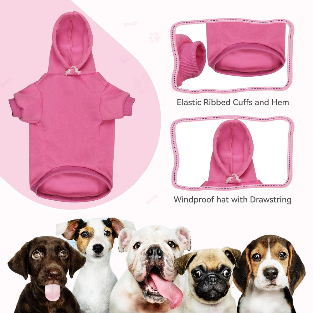 QDYU dog sweater pocket detail pink xl highlights convenient toy storage