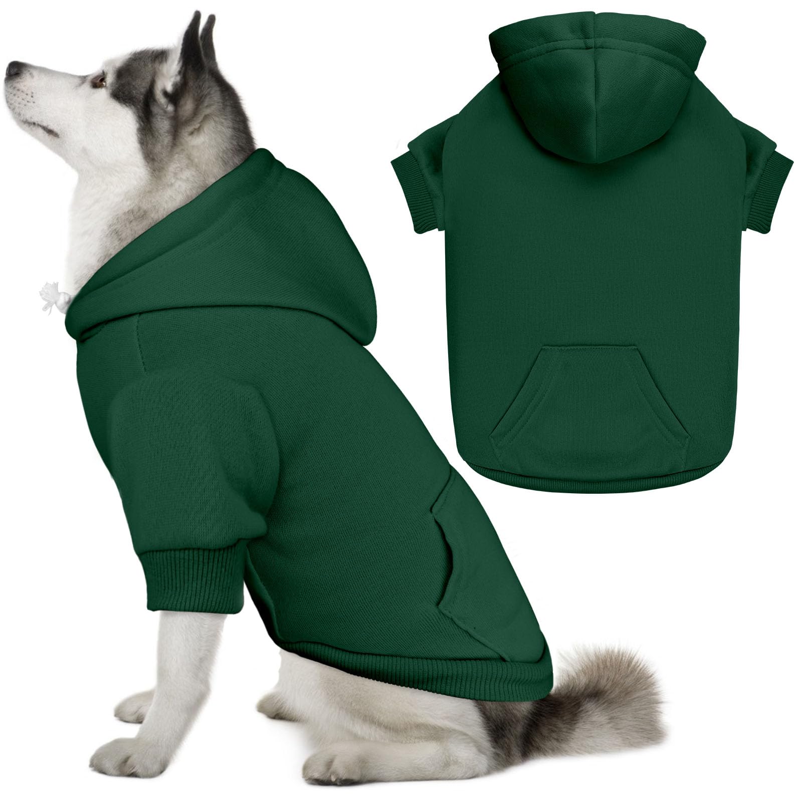 QDYU dog sweater worn on a large dog for cozy daily warmth