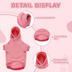QDYU pink inner-fleece hoodie highlights soft warm interior