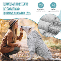 QDYU soft brushed fleece dog hoodie offers ultra-soft warmth