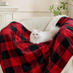 Qeils dog blanket with Sherpa fleece back provides plush warmth for indoor lounging