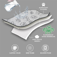Qeils sherpa fleece back provides plush warmth on couch or bed