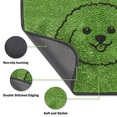 Qeils non-slip back of pad prevents shifting during use on hardwood or tile.