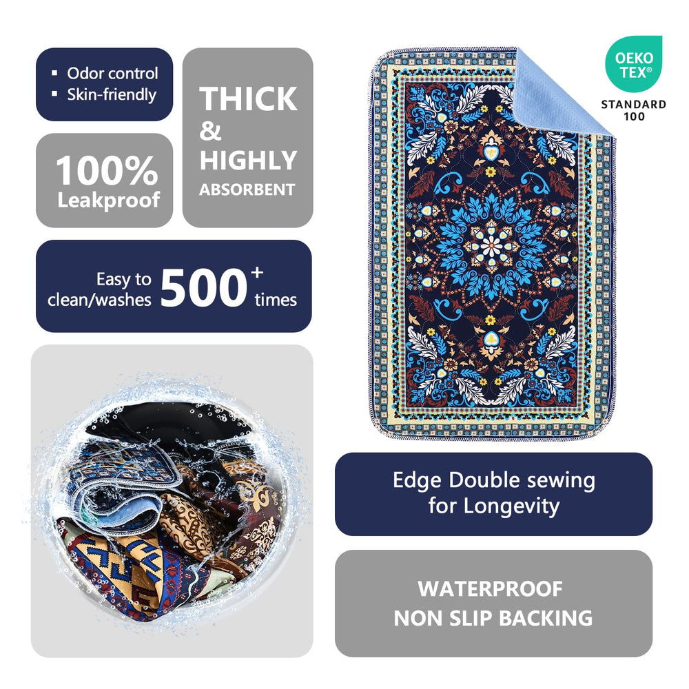 Qeils non-slip dog pad with textured bottom stays in place.