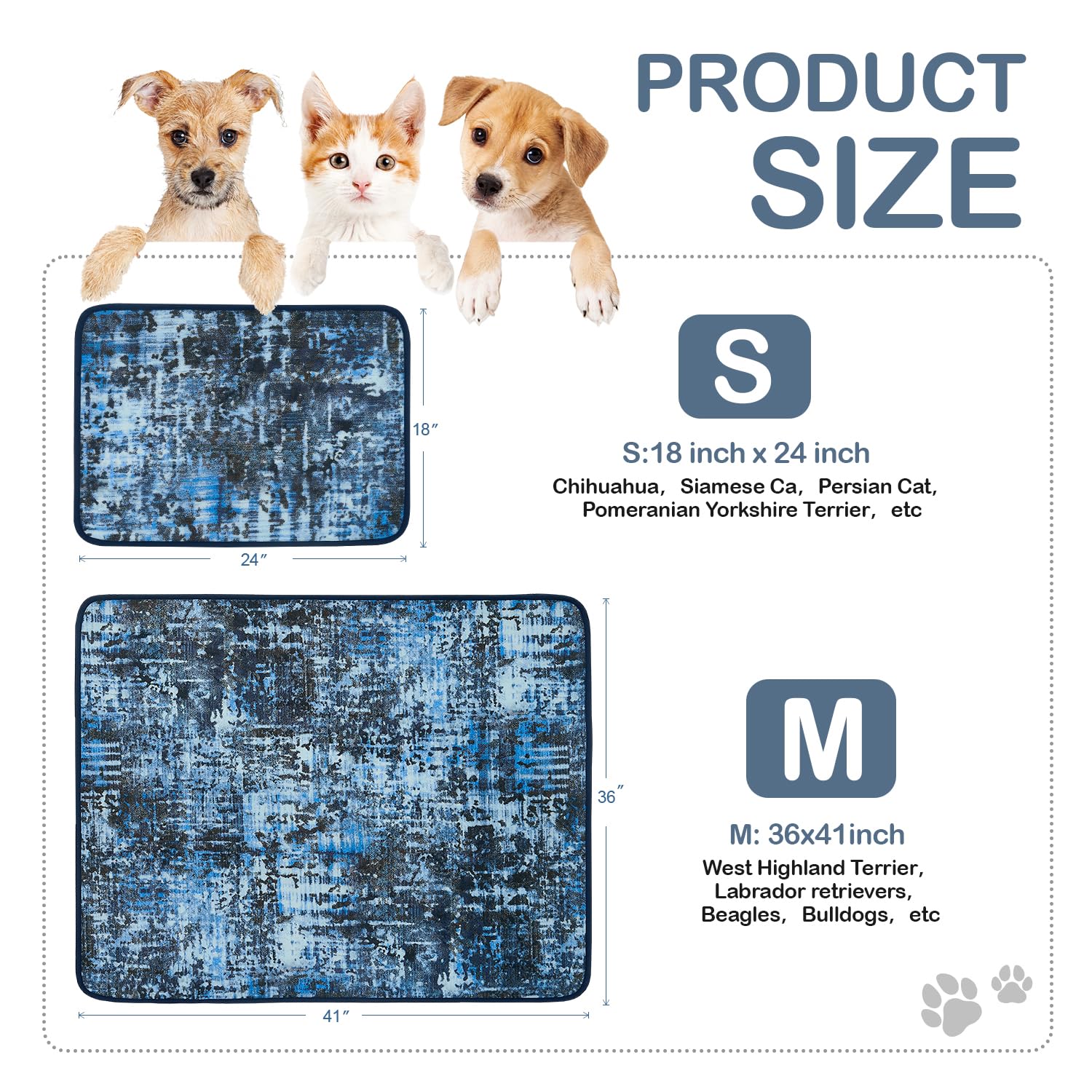 Qeils patterned dog pad adds stylish housebreaking accessory