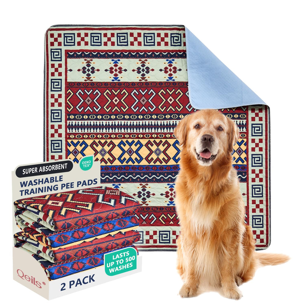 Qeils puppy pads with absorbent top layer for quick moisture control during potty time.