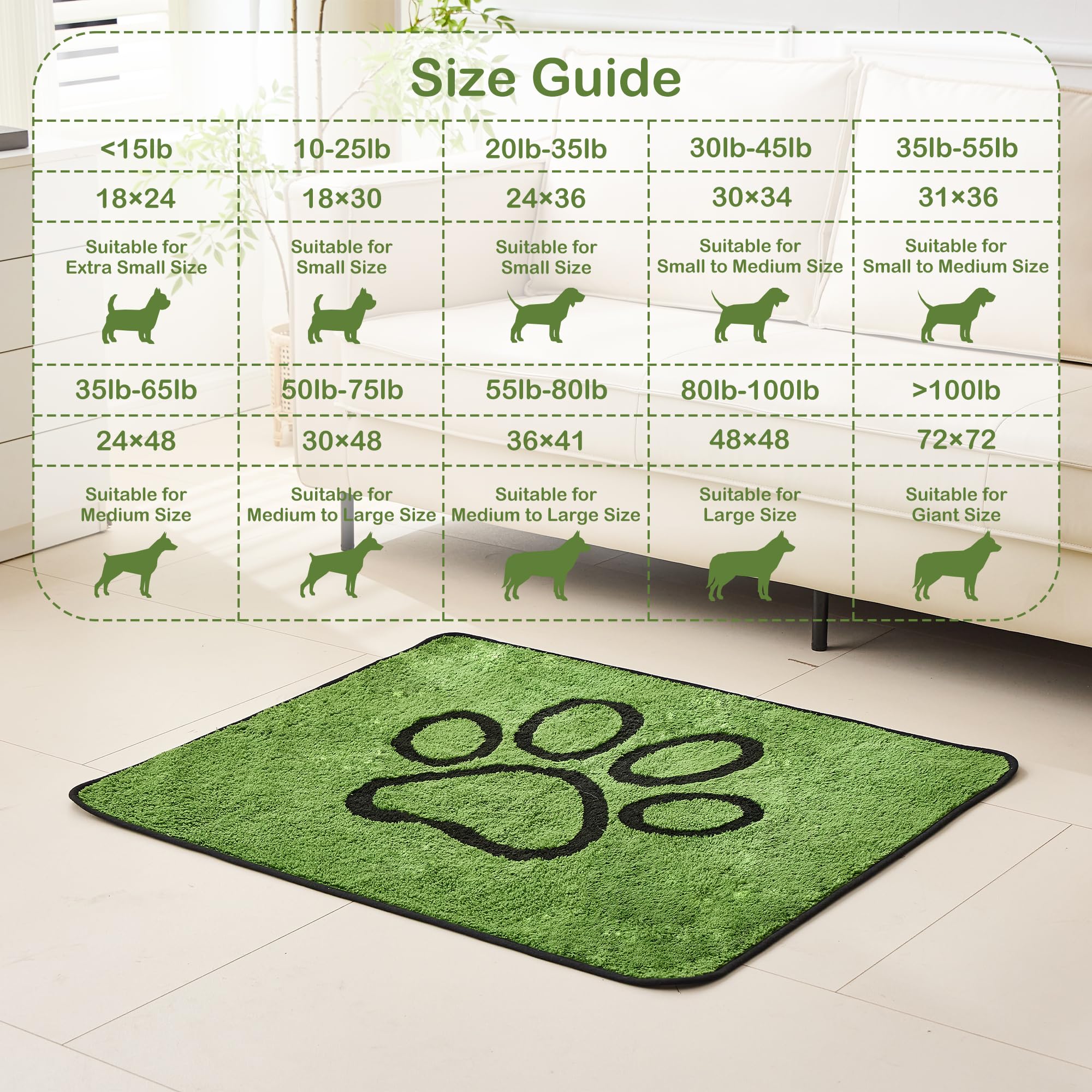 Qeils reusable dog pee pad top layer grass-like surface supports gentle training