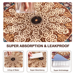 Qeils reusable puppy pad waterproof backing keeps floors dry during training sessions.
