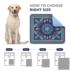Qeils washable pee pad non-slip bottom keeps pads steady on tile or crate floors.