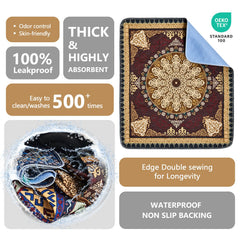 Qeils Washable Pee Pad waterproof backing protecting floors from leaks.