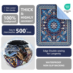 Qeils washable pee pad waterproof backing ensures leak protection on carpets and wood.