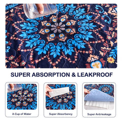 Qeils washable pee pads displaying breathable TPU bottom to prevent leaks