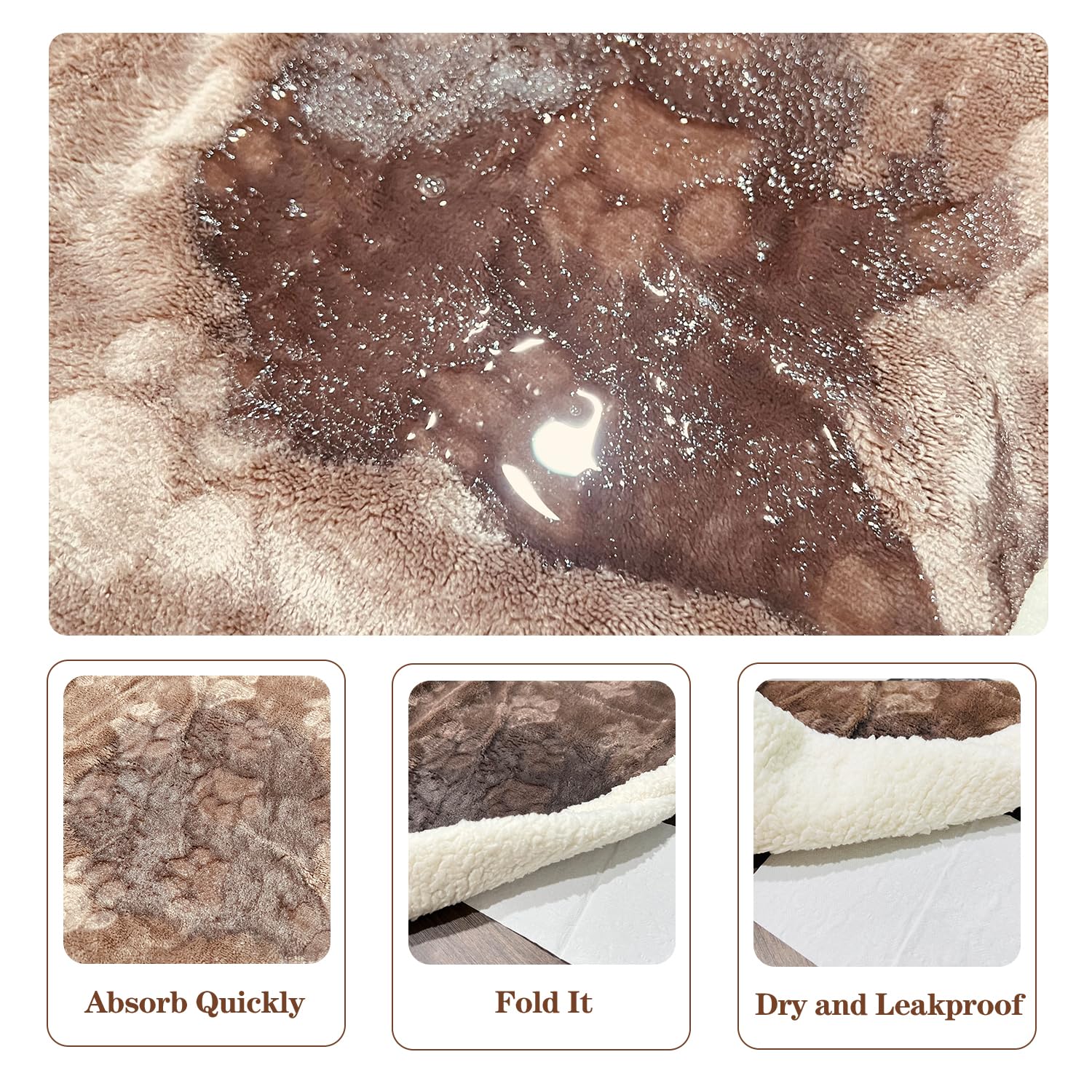 Qeils waterproof cat blanket taupe – easy-clean, spill protection for pet surfaces.