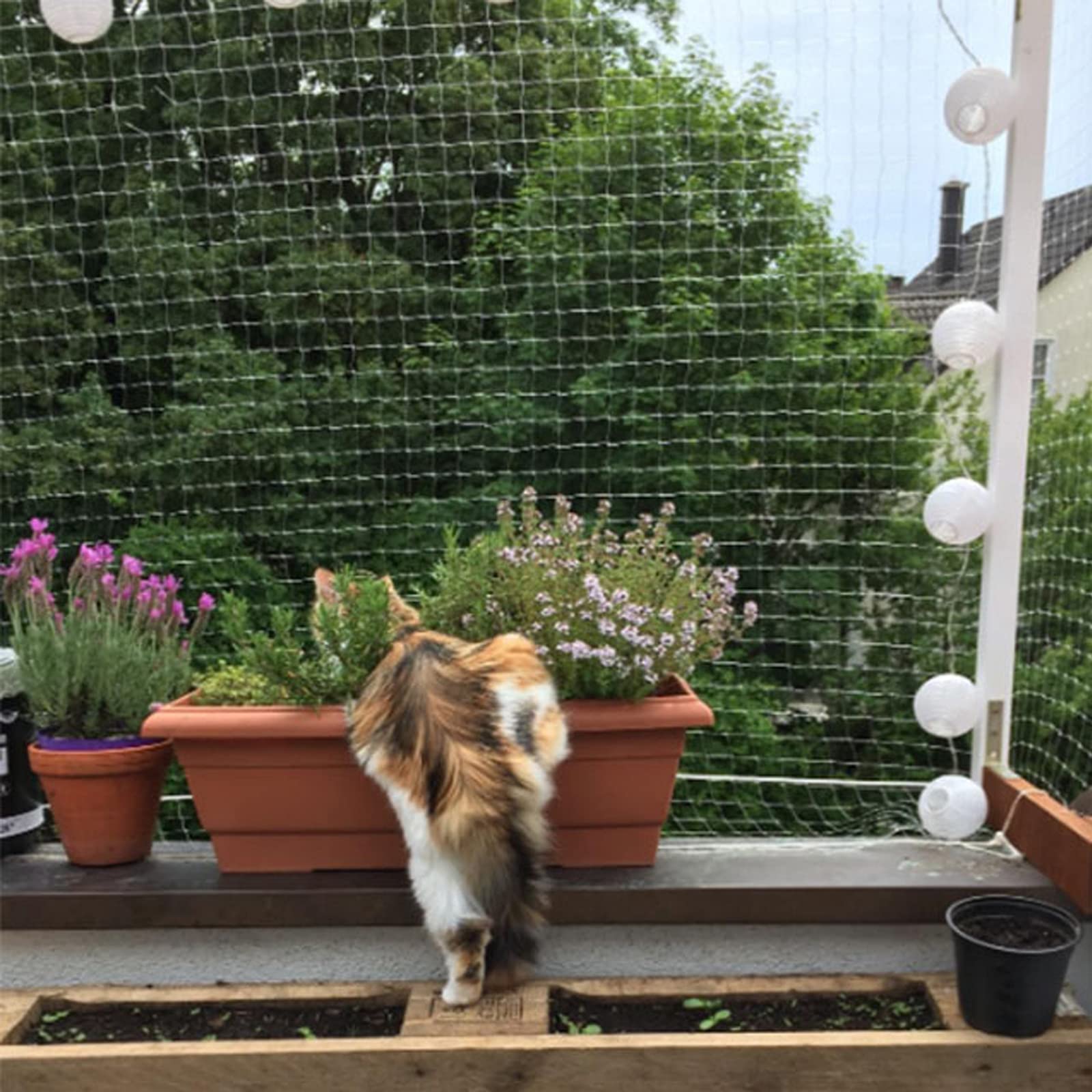 Qesonoo cat balcony net installation-kit simple setup for rapid deployment