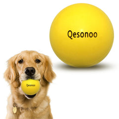 Qesonoo dog ball aggressive chewer test demonstrates durable bite resistance in real play