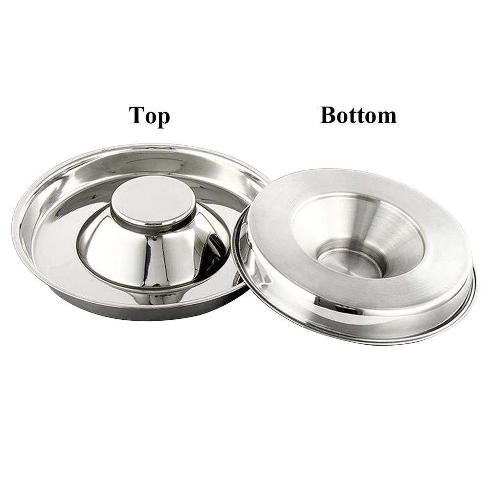 QIYADIN stainless steel pet bowl conical pillar detail promotes even food distribution.