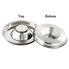QIYADIN stainless steel pet bowl conical pillar detail promotes even food distribution.
