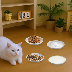 Qianyu cat-bowl-paw-pattern reinforces charming look while keeping bowls stable during use