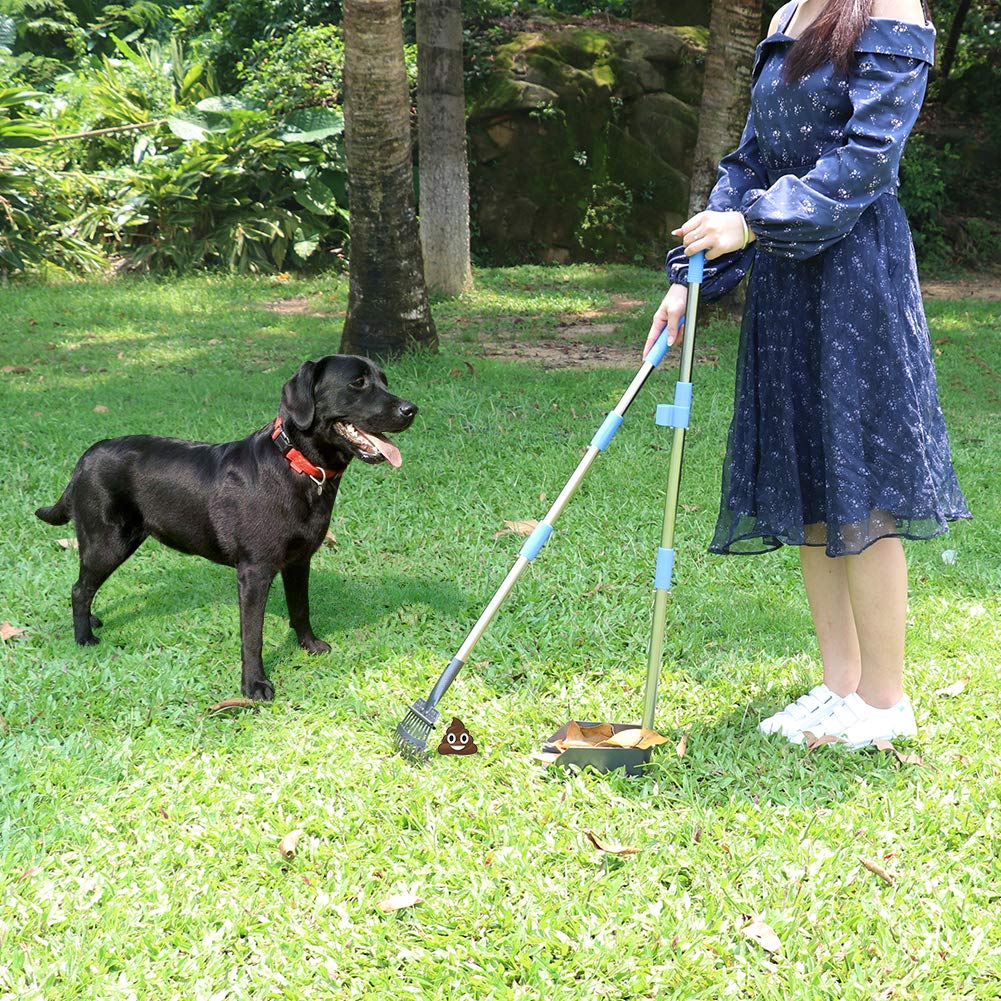 QiMH pooper scooper ready for kennel or yard cleanup on grass or gravel