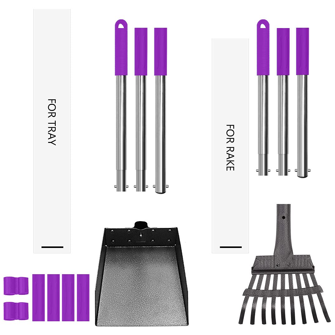 QiMH pooper-scooper works on grass, gravel, cement for versatile cleanup.