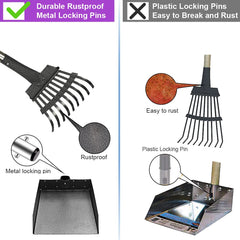 QiMH stainless-steel pooper-scooper lightweight design resists rust for lasting outdoor use.