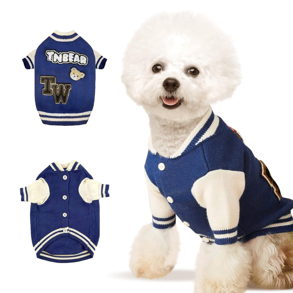 Qincycle color collection image shows three color options for small dog sweaters