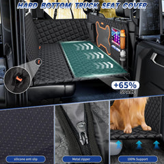 QINGTI truck dog seat cover setup quick for on-the-go pups.