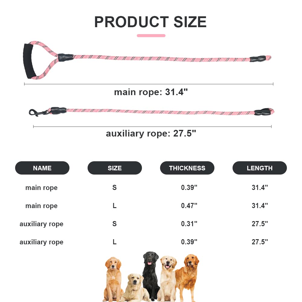 QINKOUDIH 5-dog leash 360-swivel; prevents tangling during walks with multiple dogs.