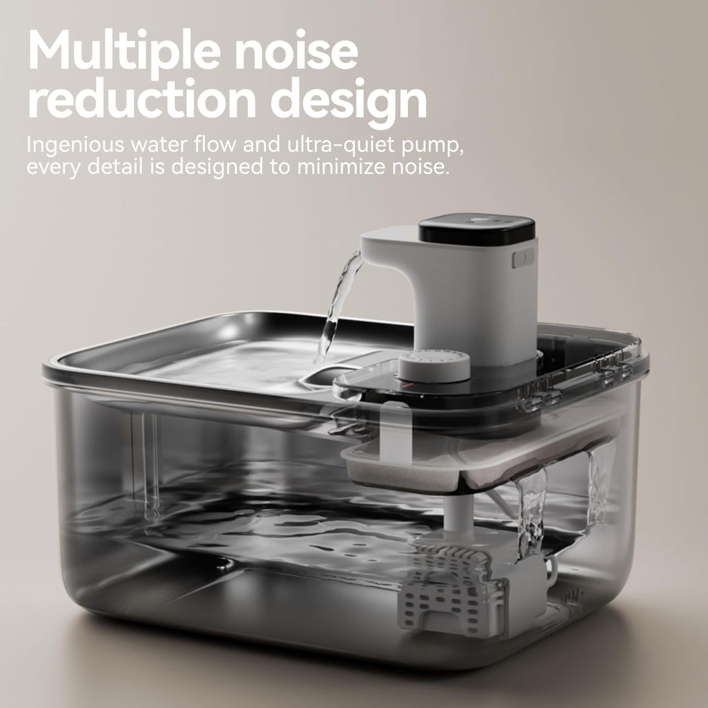 Qinliy water fountain motion sensor reveals automatic drinking activation for pets