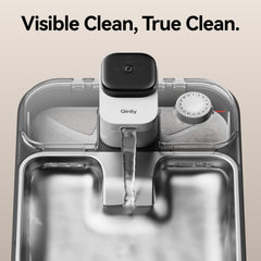 Qinliy cat fountain steel bowl close-up highlighting hygienic surface for easy cleaning