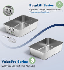 Qiuma stainless steel litter box with high sides to prevent mess during use