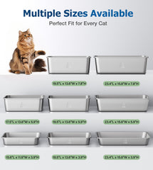 Qiuma stainless steel litter box non-stick surface makes waste removal easier
